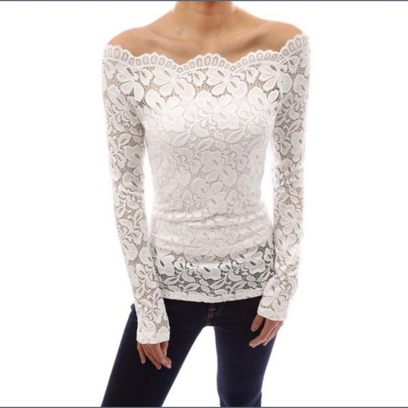 πSale! π Sexy and elegant white lace top! - Picture 2 of 6
