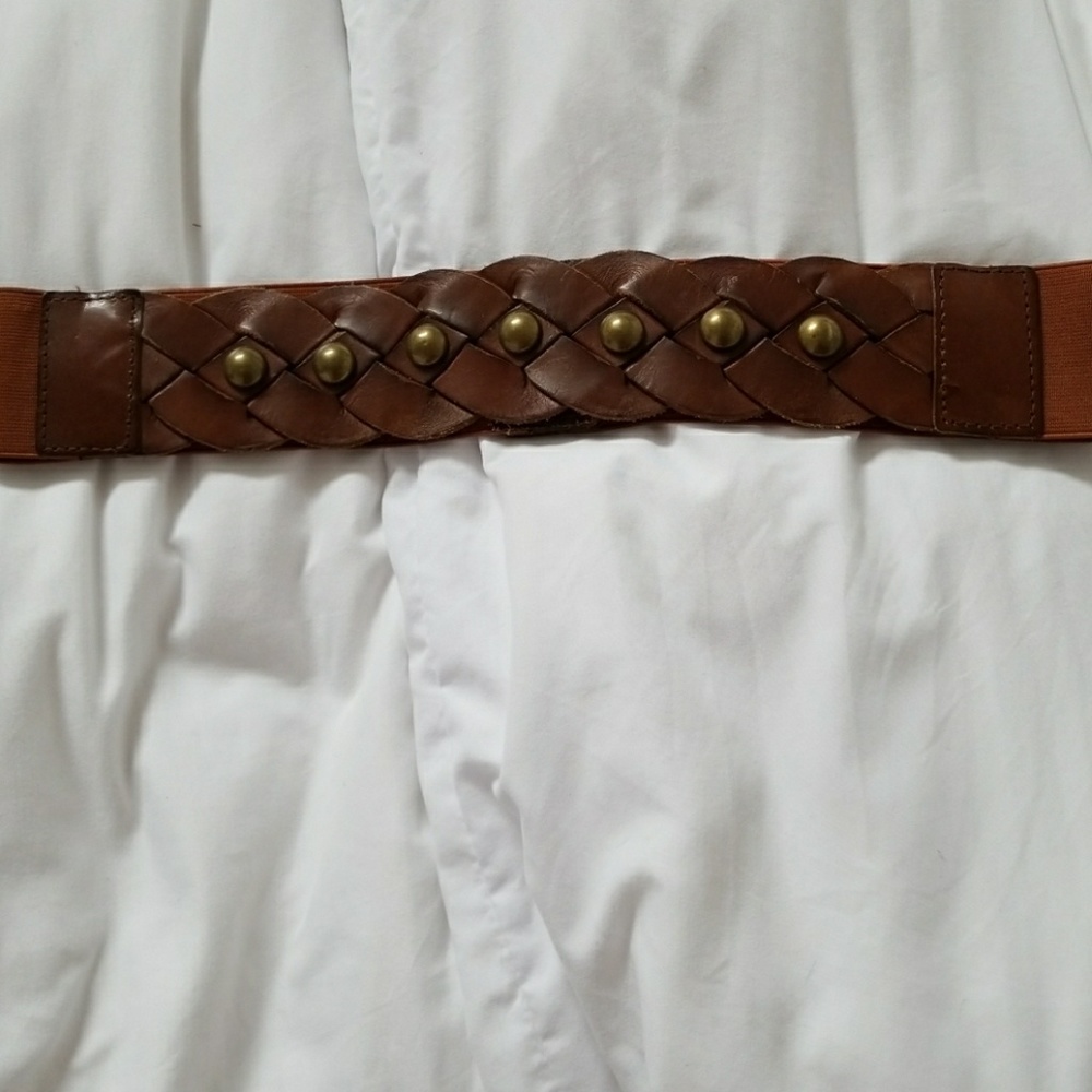 Express brown leather belt