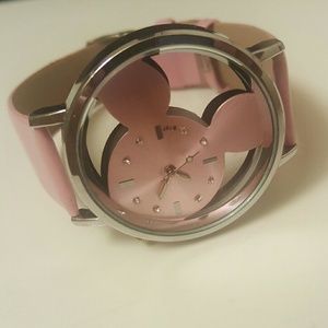 Mickey mouse engraved watch
