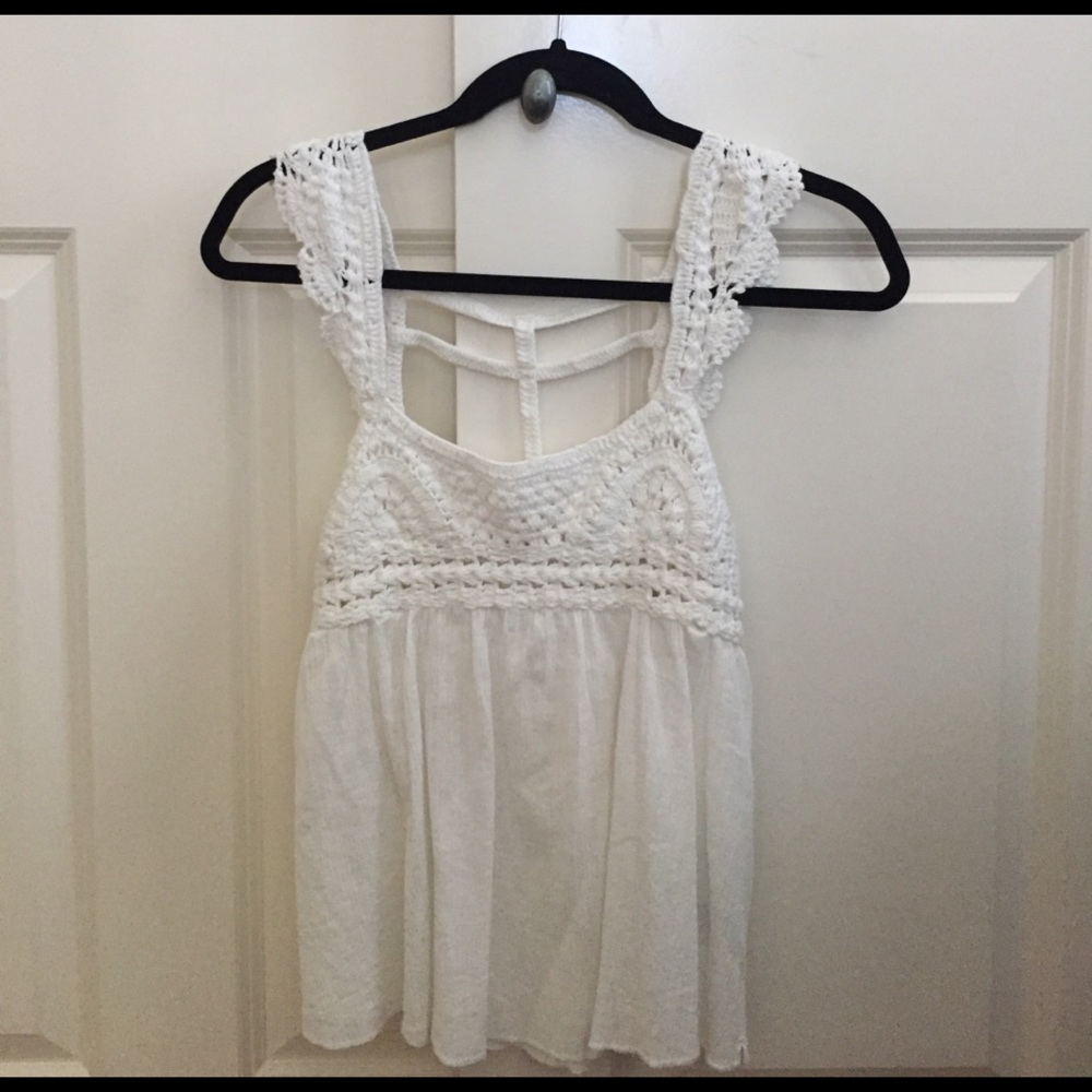 White Crochet Blouse