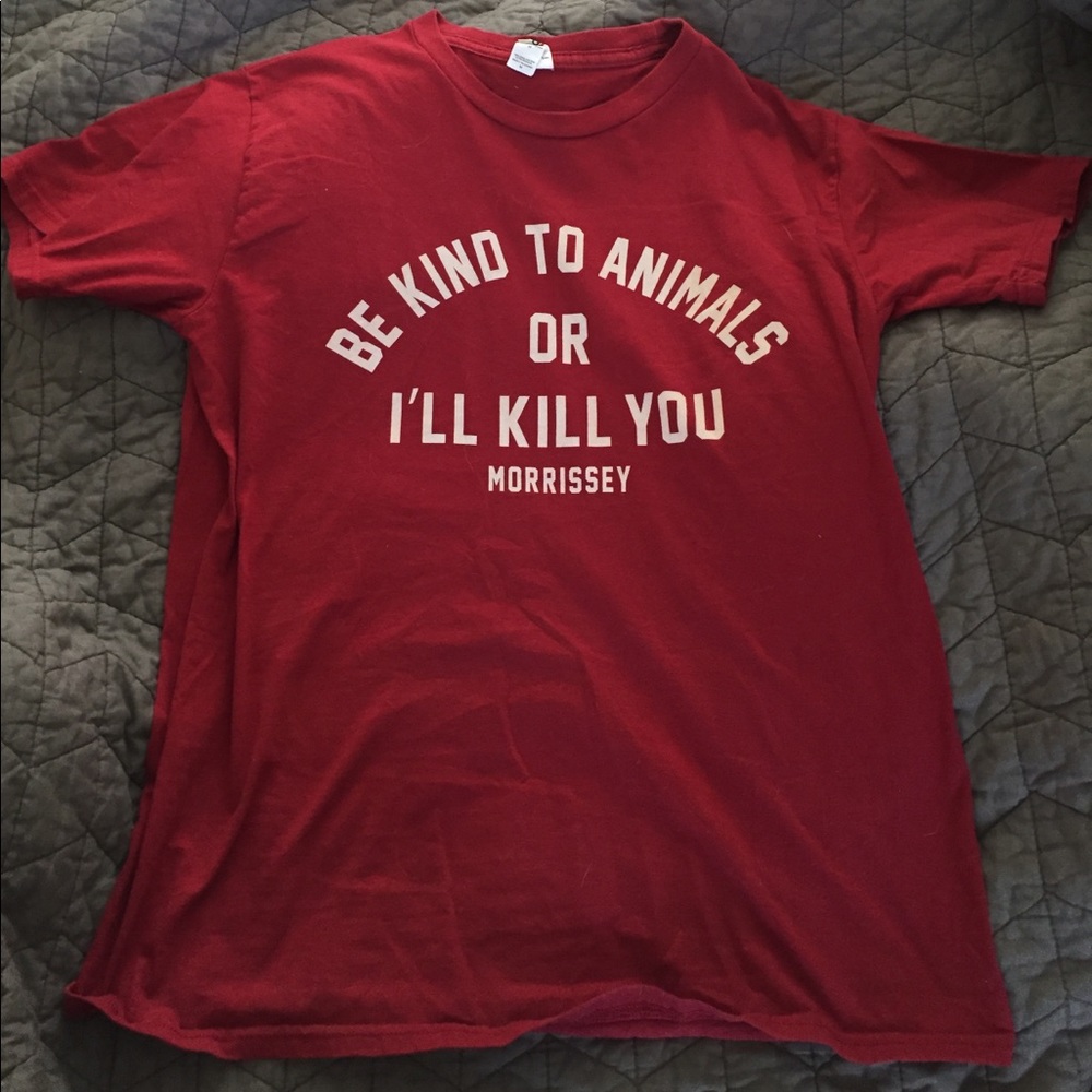Morrissey be kind to animals or Ill kill you vegan