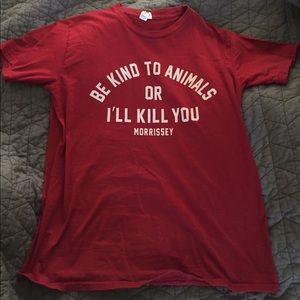 Morrissey be kind to animals or Ill kill you vegan