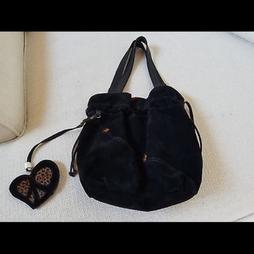 SOLD....Lucky Brand Black Suede hobo bag