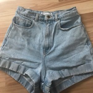 American Apparel denim shorts
