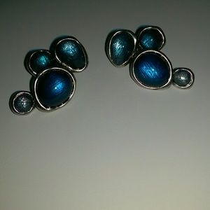 Lyra Teal stud earrings Grace Adele