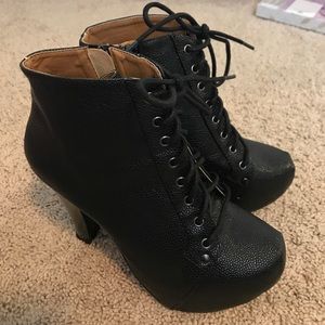 Black mini boots