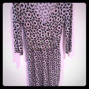 Laundry black and white dress