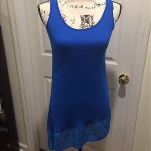 Royal Blue Asymmetrical Top Size S NWOT
