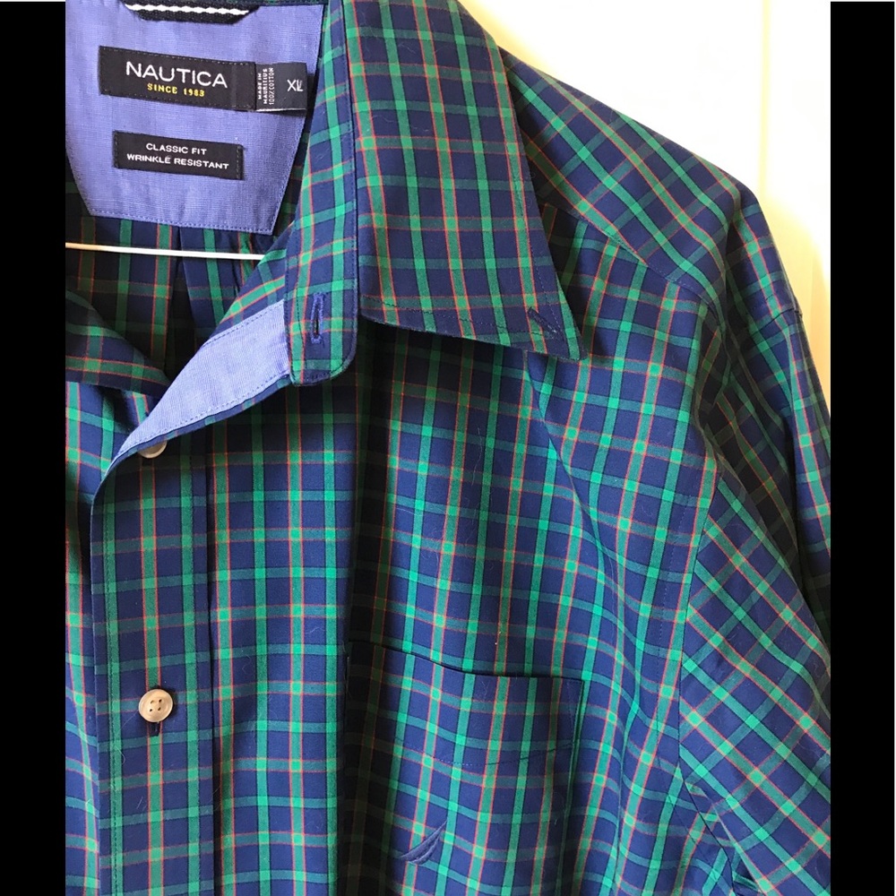 Nautica classic fit wrinkle resistant button down
