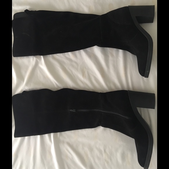 Black Leather boots, size 8.5 women's - Picture 1 of 4