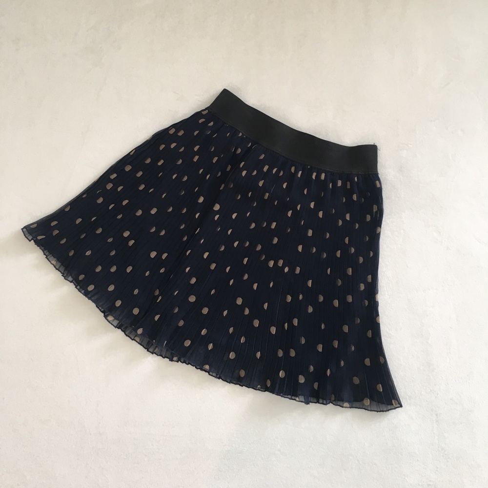 Forever 21 polka dot pleated skirt