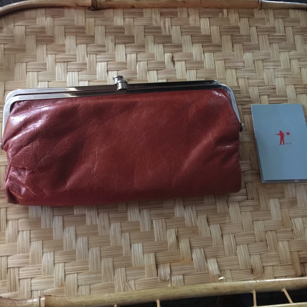 Hobo wallet in burnt orange