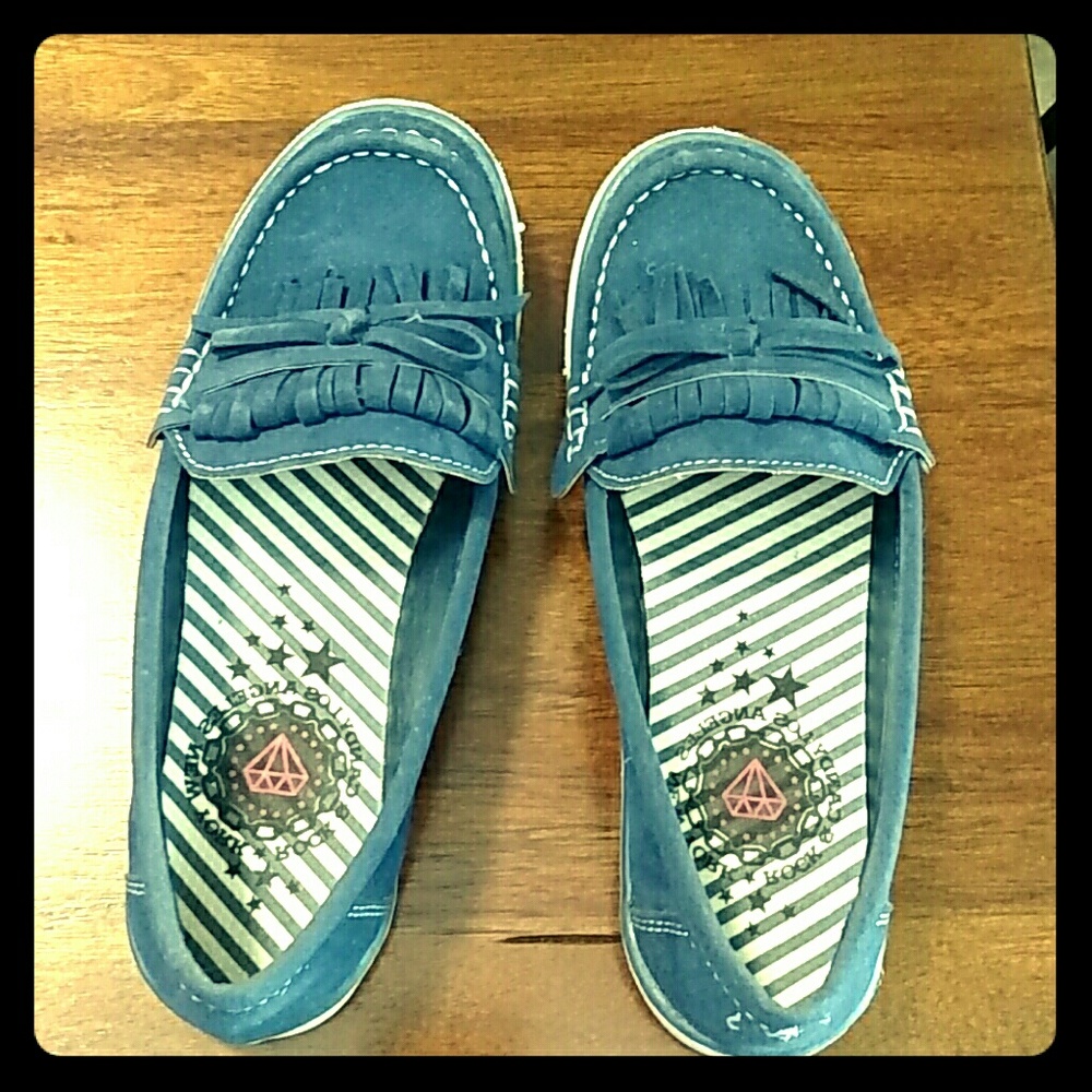 Rock & Candy Navy blue loafers/boat shoes