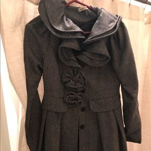 Ruffle Peacoat