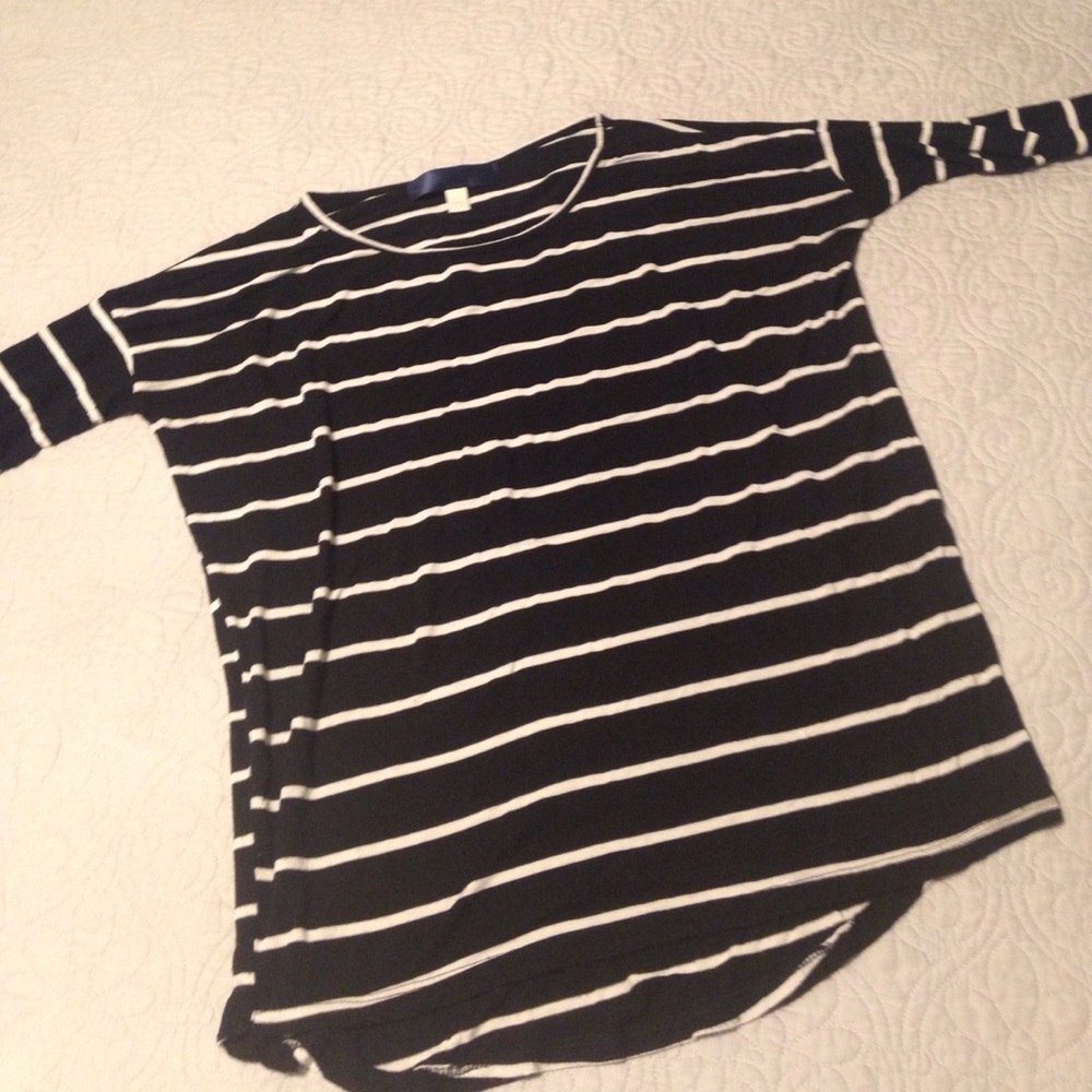 Black and White Stripe Top