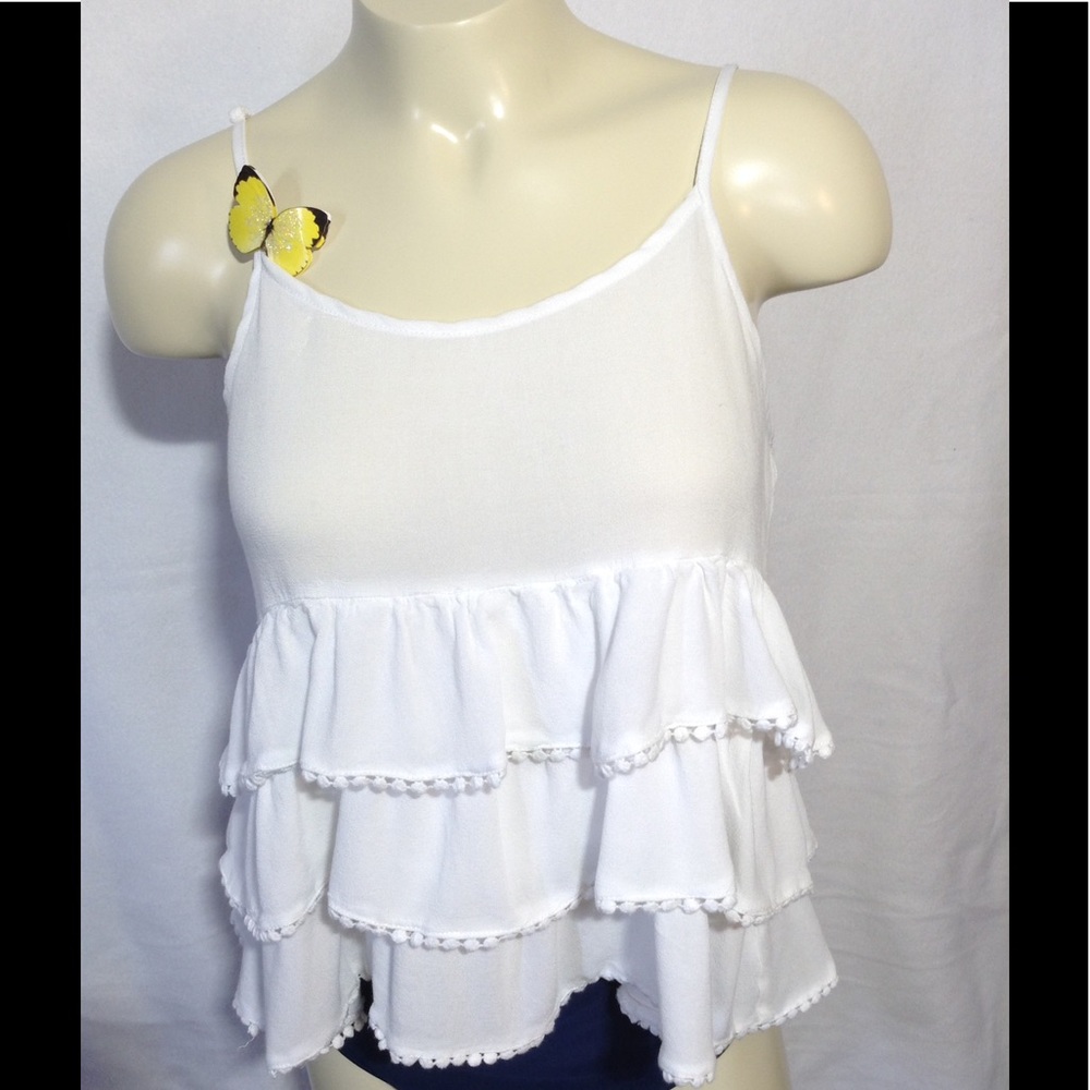 HAVE White Ruffled Tank