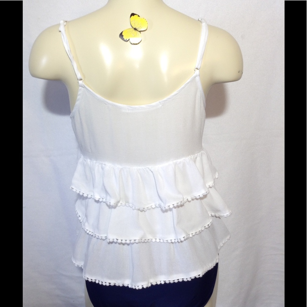 HAVE White Ruffled Tank - Picture 3 of 8