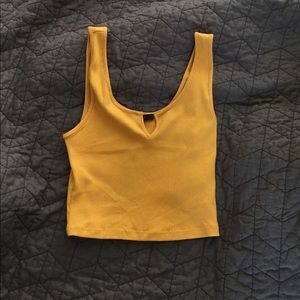 Mustard yellow forever 21 crop tank