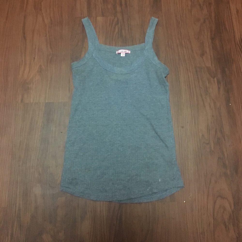 Comfy Blue Casual Tank Top with flattering stripes