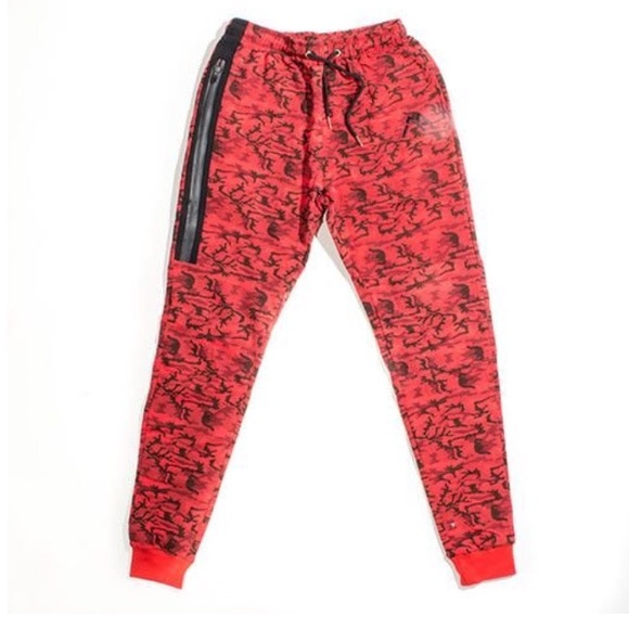 Modus Apparel Tech Joggers - Camo Red - Picture 3 of 4