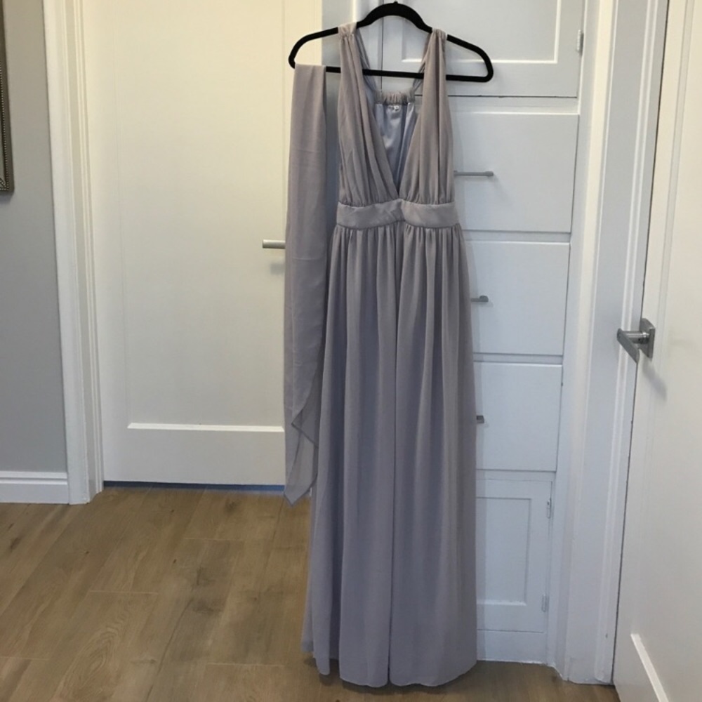 Plunging V-Neck Formal Maxi Dress