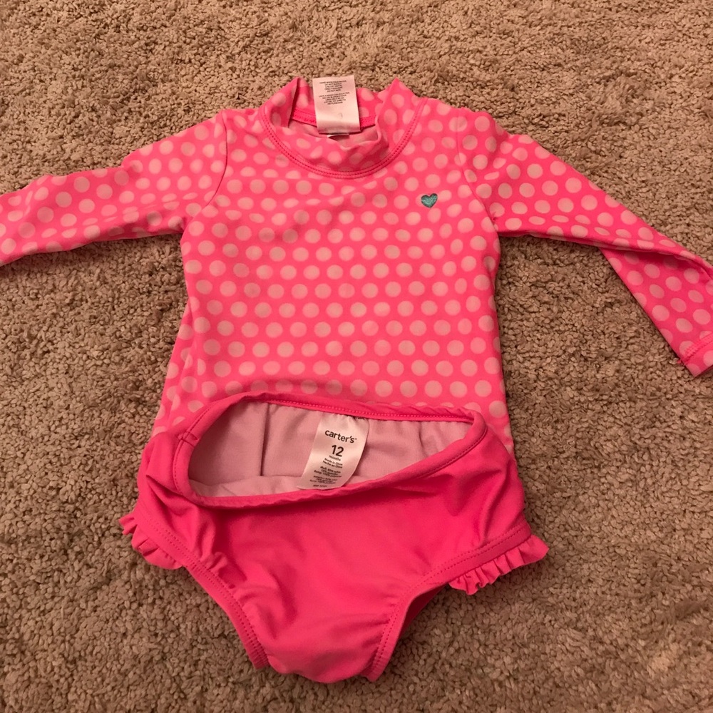 Long sleeve swim suit 2 piece