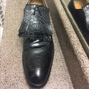 BLACK CROCO J.M.WESTON Made in France SIZE 44 Eu