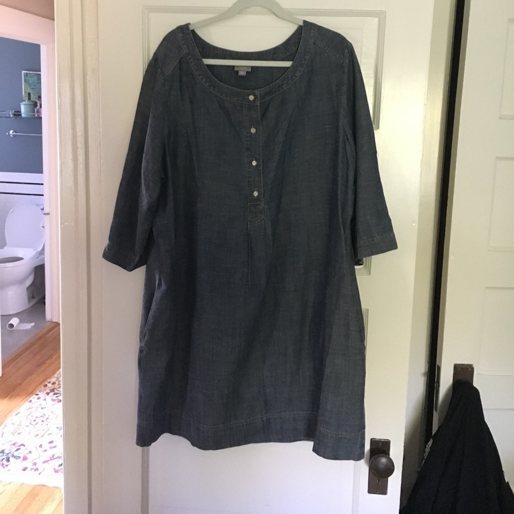 Aaaaamazing Denim Chambray Shirt Dress