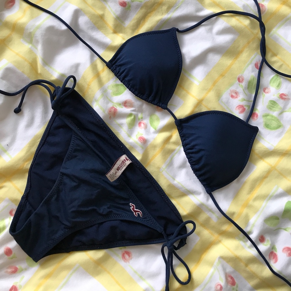 Navy Triangle Bikini Set