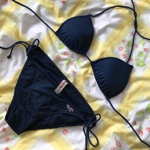 Navy Triangle Bikini Set
