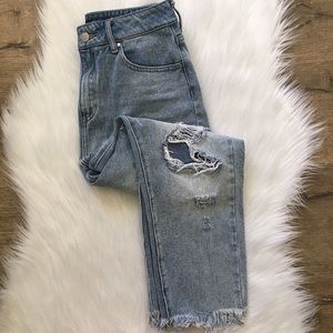 Kendall and Kylie Distressed Mom Jeans