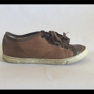 Lanvin python toe sneakers shoes with box
