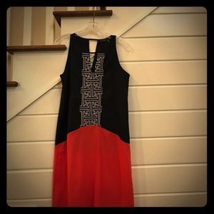 Orange and Blue Dress