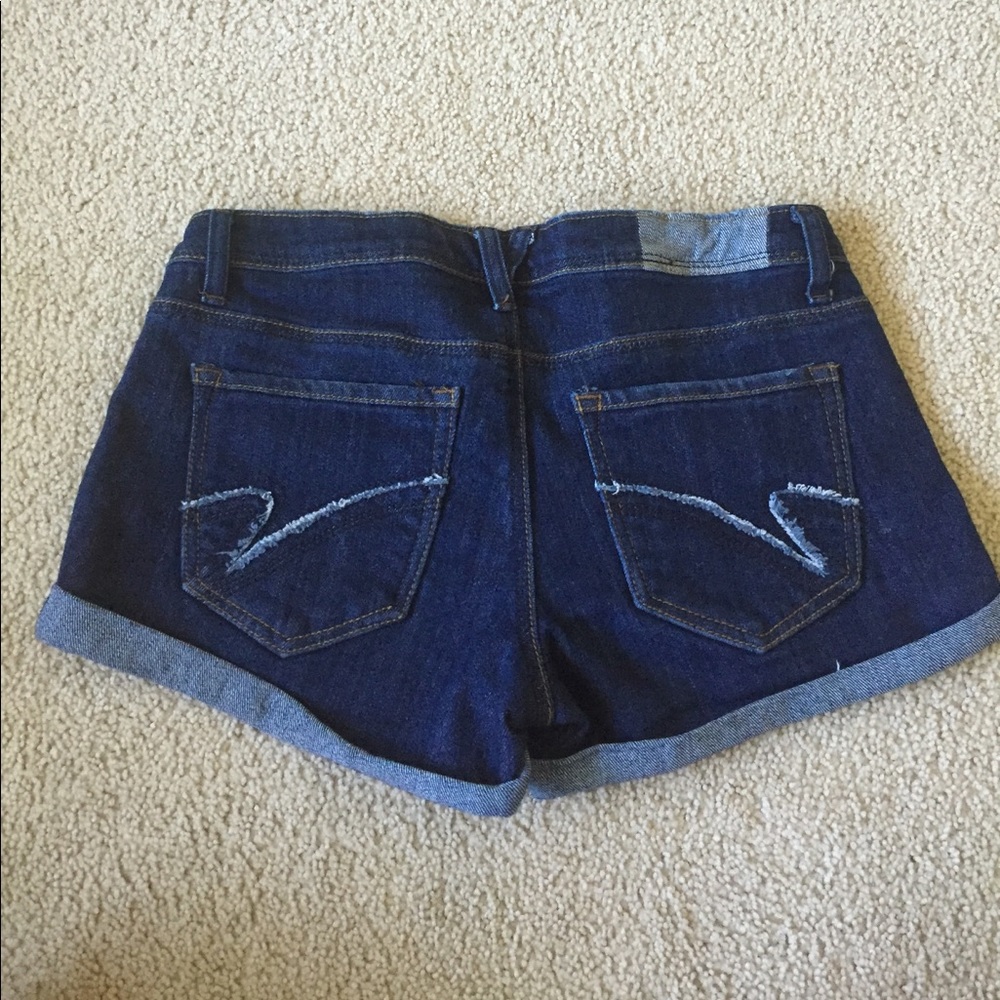 Denim short shorts