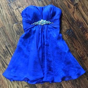 La Femme Cocktail Blue Dress 15851