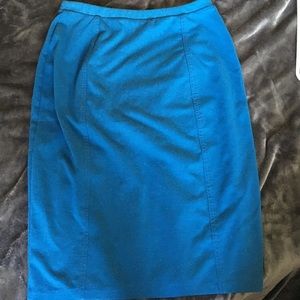 Blue relaxed pencil skirt