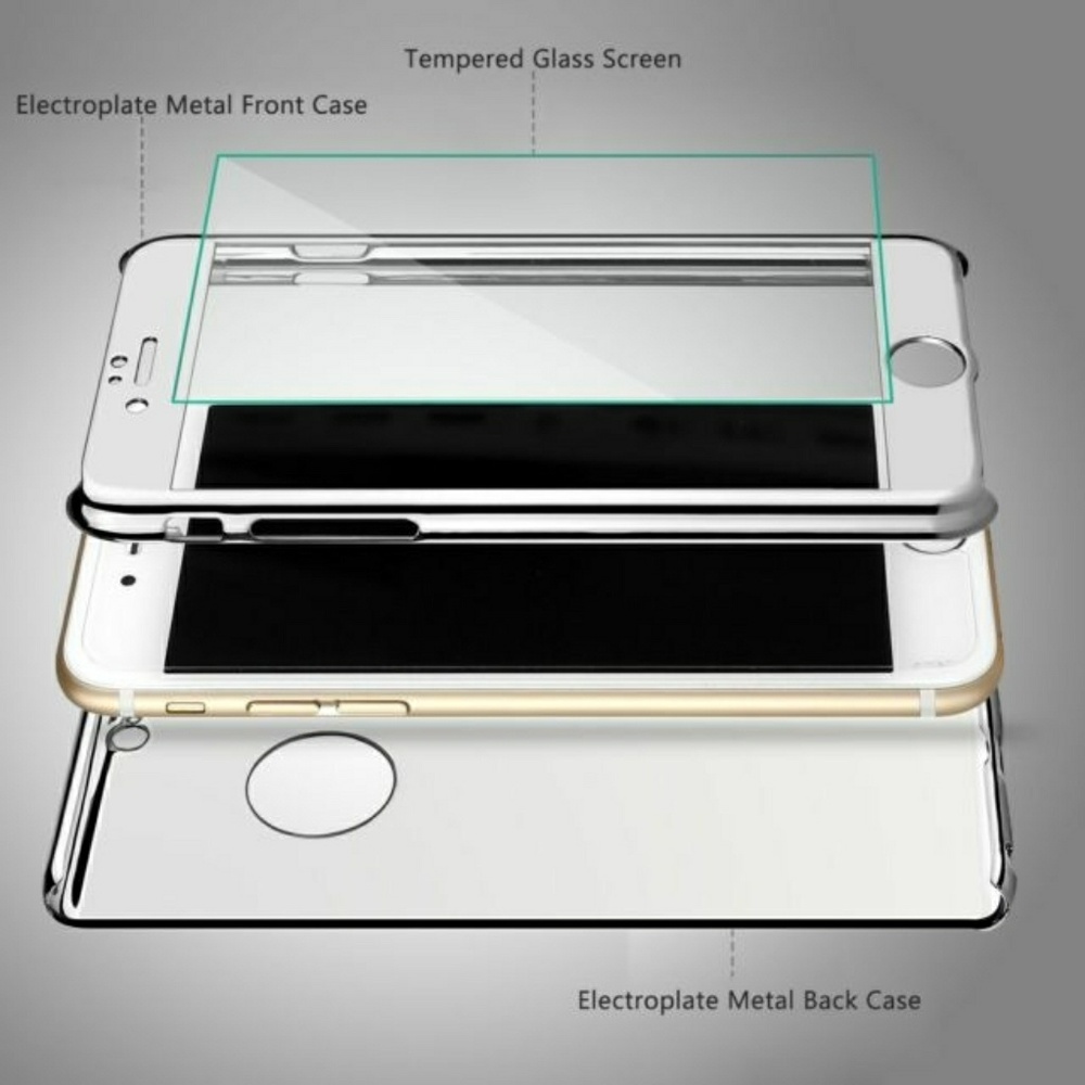 IPhone 7 & 7 Plus Silver Mirror Full Body Case - Picture 5 of 5