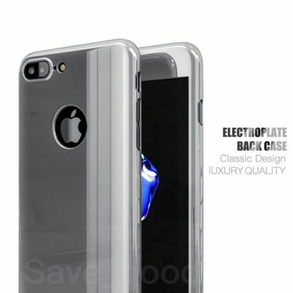 IPhone 7 & 7 Plus Silver Mirror Full Body Case - Picture 3 of 5