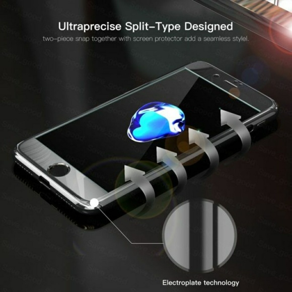 IPhone 7 & 7 Plus Silver Mirror Full Body Case - Picture 4 of 5