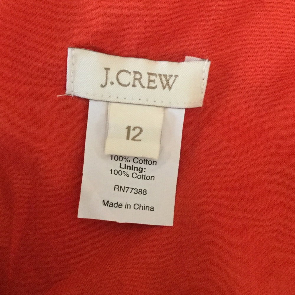Lovely J Crew 0range cotton dress sz 12 - Picture 3 of 4