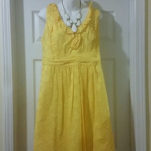 Yellow sleeveless dress