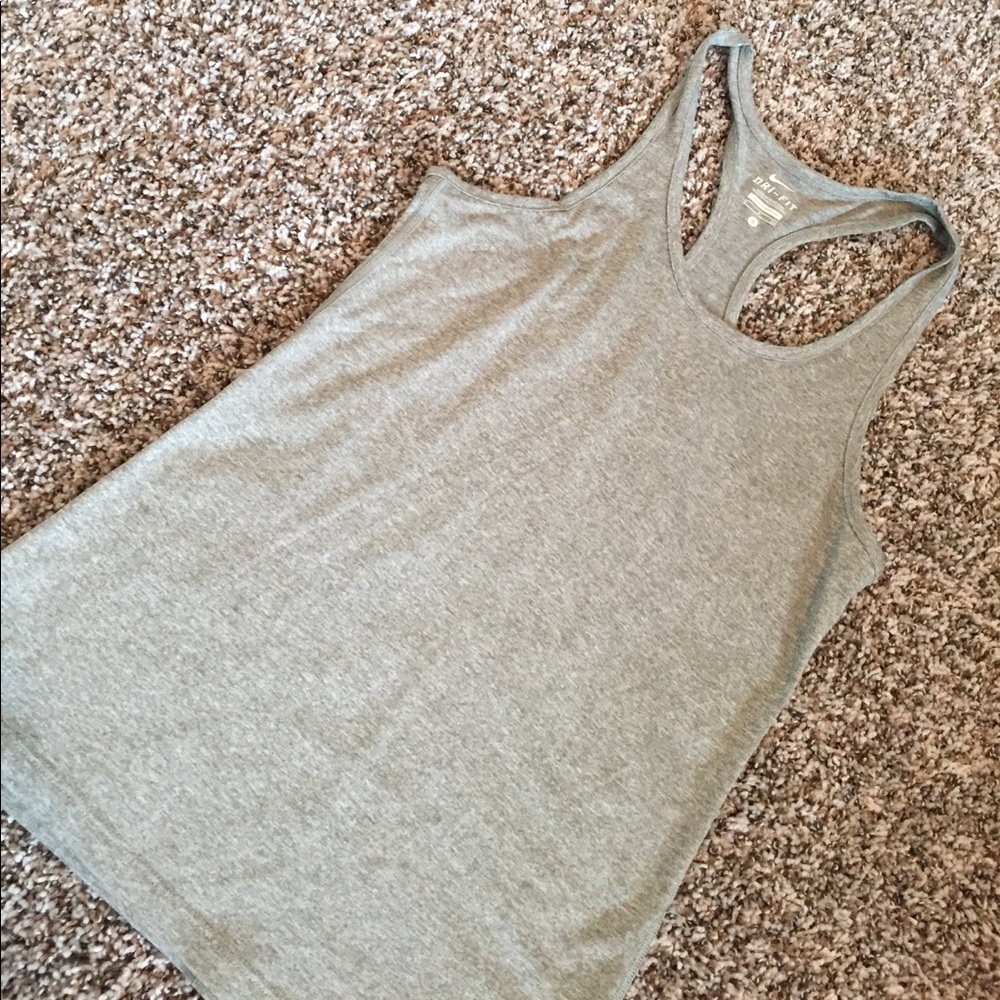 Gray nike dri-fit tank
