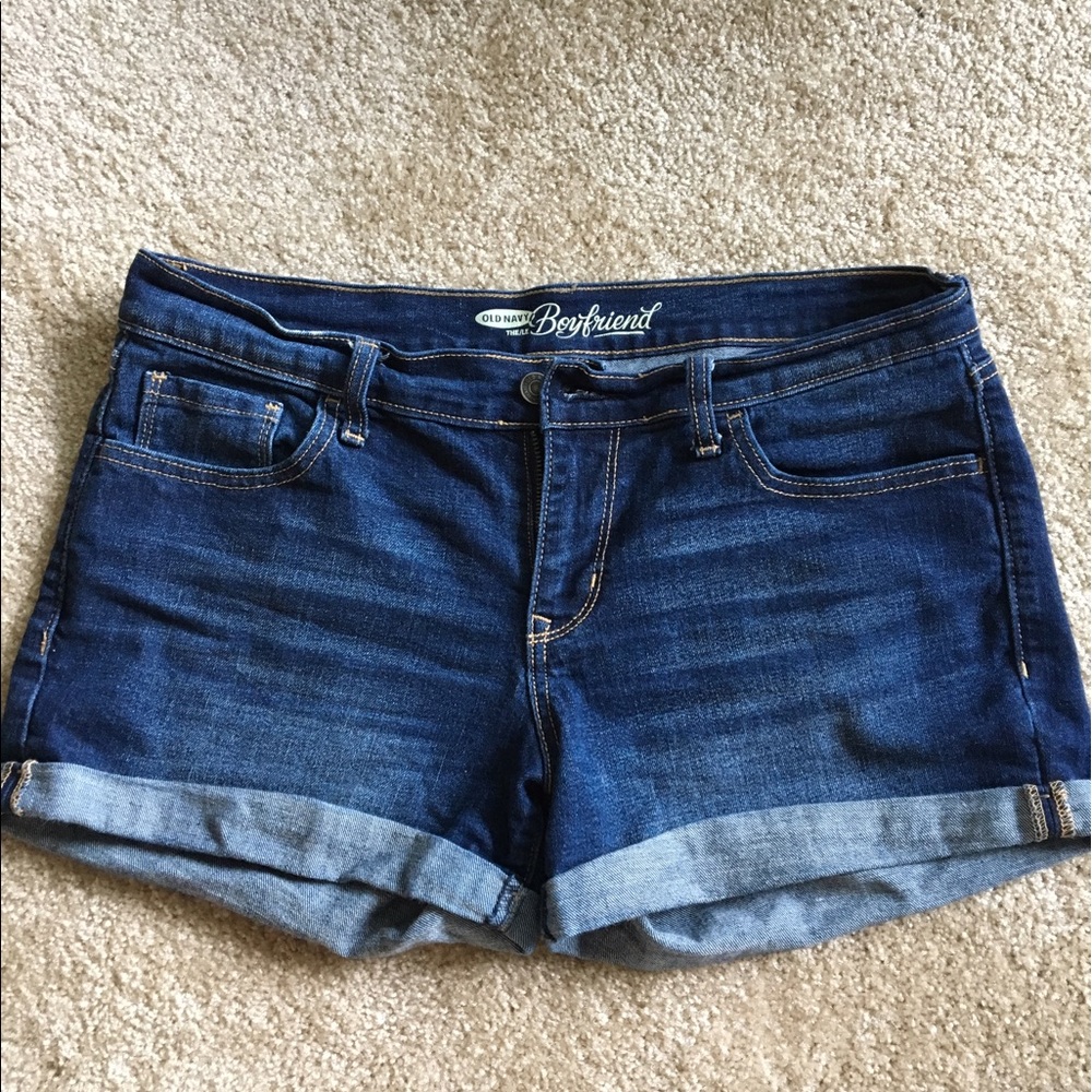 denim cuff shorts