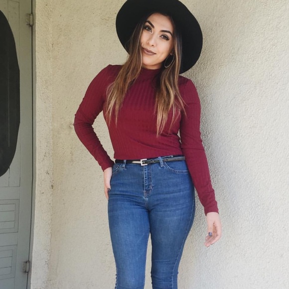Express Tops - Burgundy long sleeve Express Tops - Burgundy long sleeve