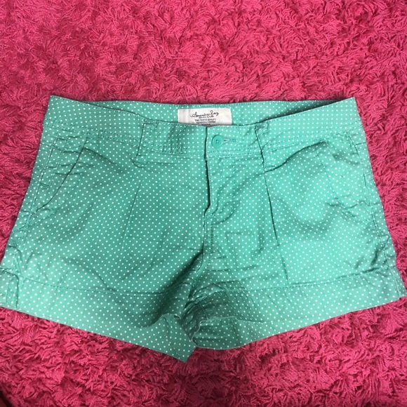 Green polka dot shorts - Picture 1 of 3