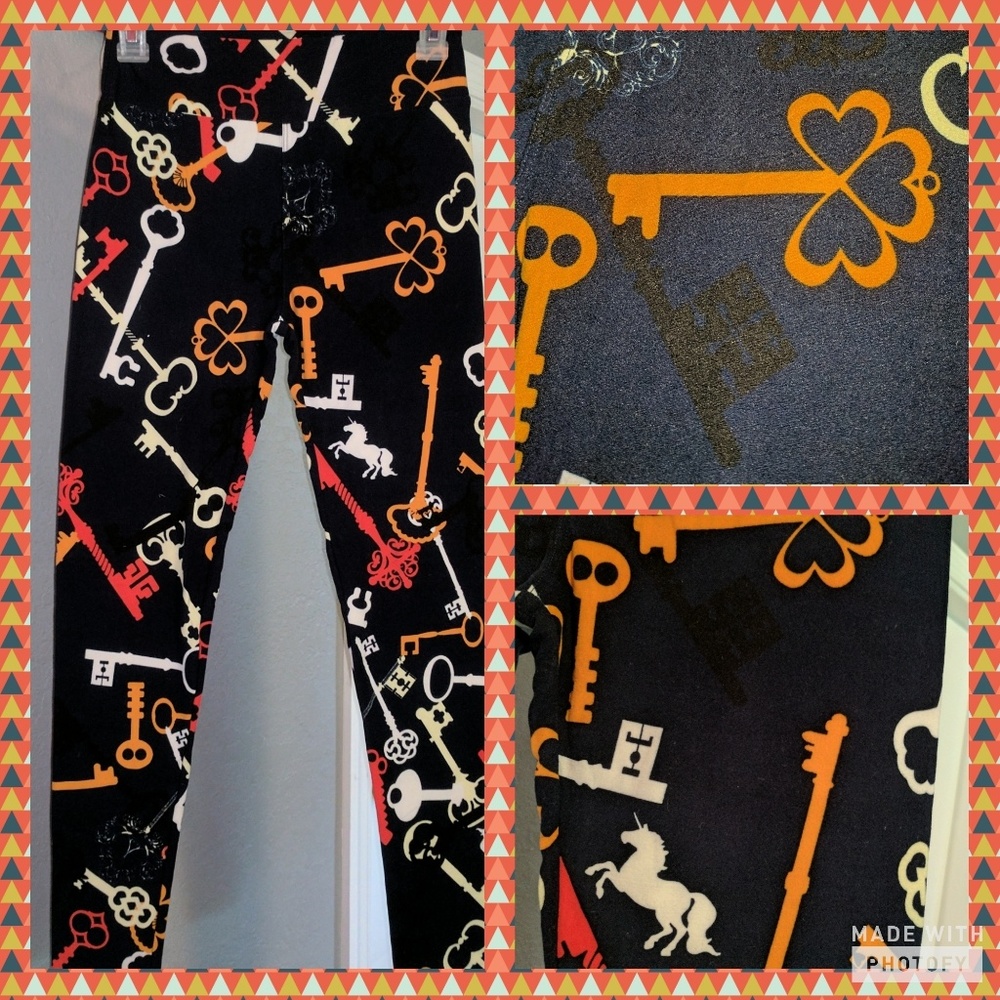 NWOT LuLaRoe OS Skellington Key/ Unicorn Leggings