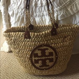 Authentic Straw Tory Burch tote