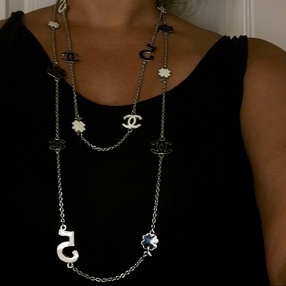 Chanel inspired long necklace