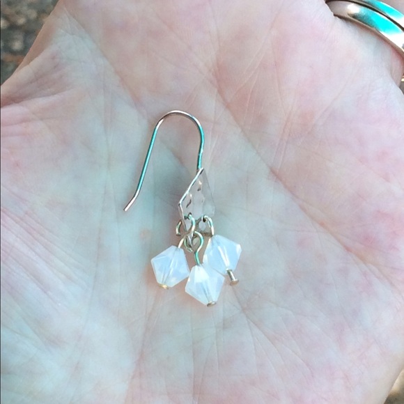 Handmade Sterling Silver Drop Earrings - Picture 3 of 3