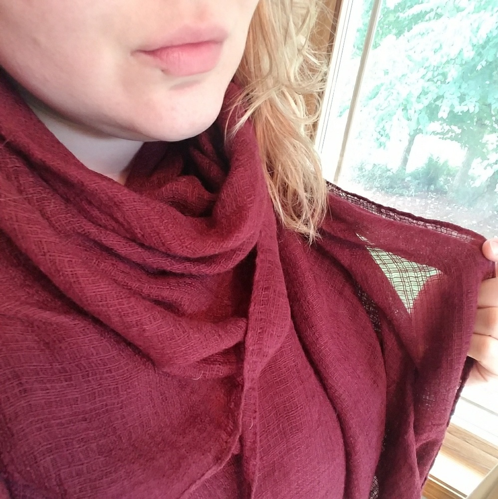 Extra Large Red Scarf